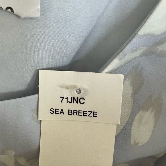 French Connection Light Blue Alba Stretch Floral Dress Size 10 - Picture 8 of 9